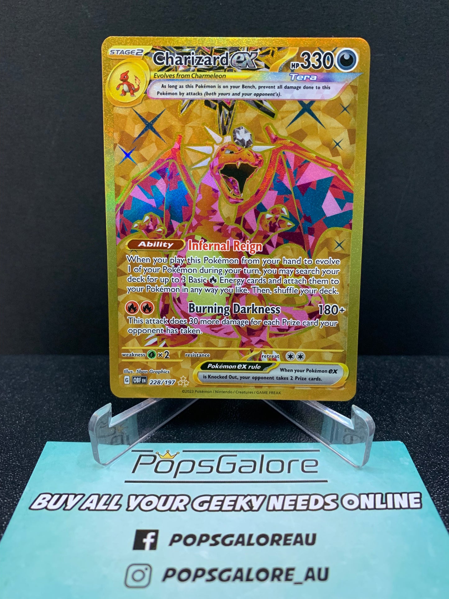 Charizard ex 228/197 - Pokemon TCG S&V: Obsidian Flames (LP)