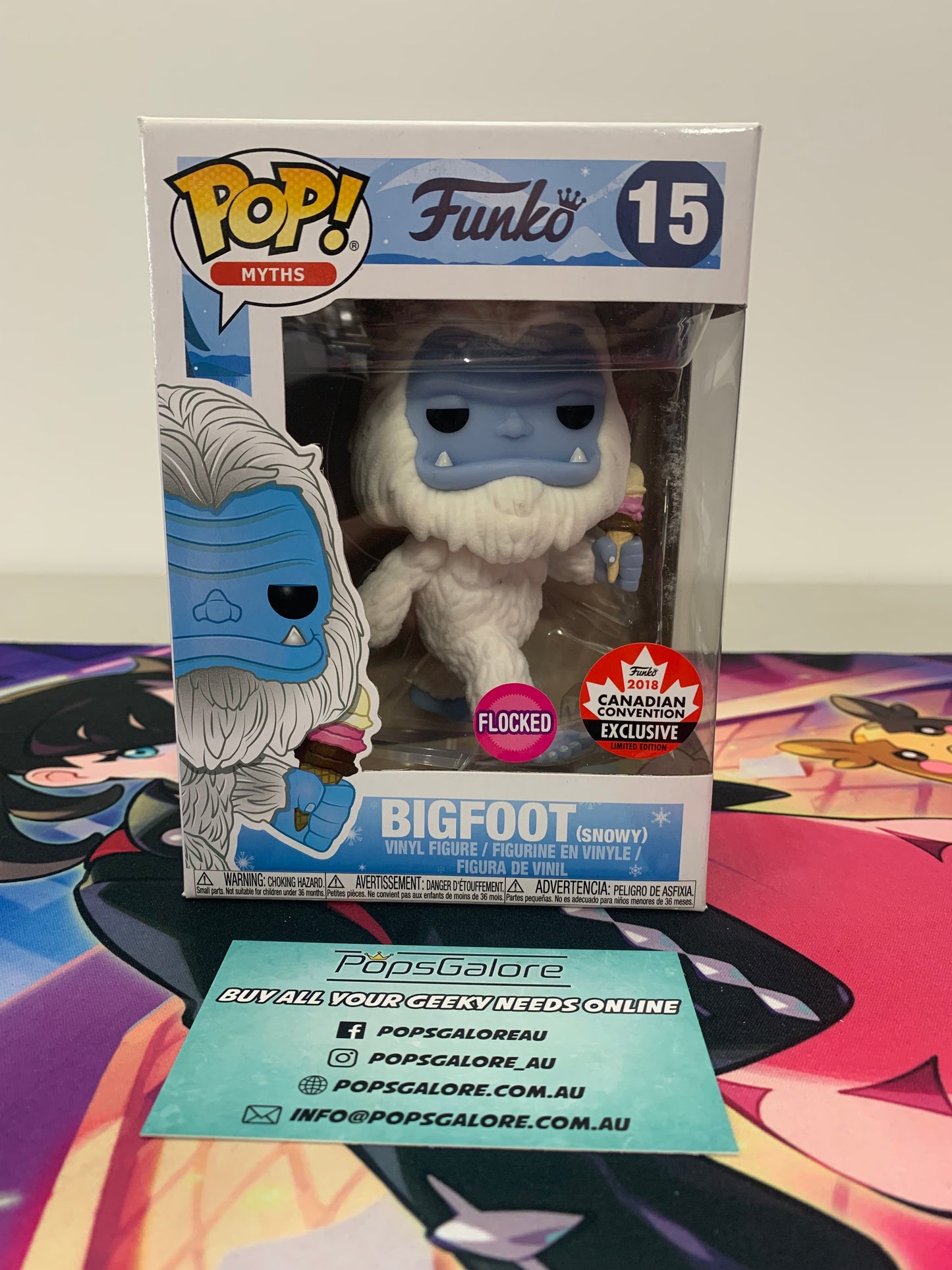 Bigfoot Snowy "Flocked" #15 (2018 Canadian Convention) - Pop Vinyl