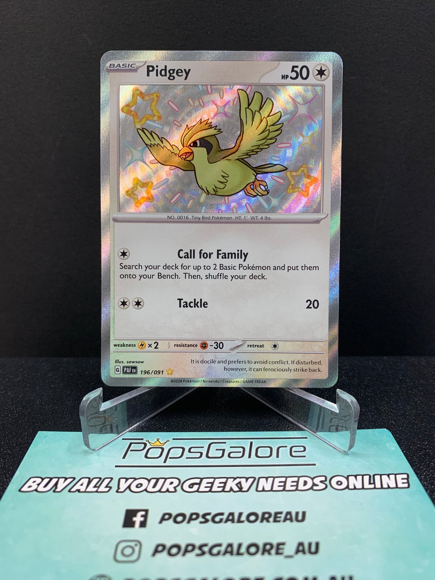 Pidgey 196/091 - Pokemon TCG S&V: Paldean Fates