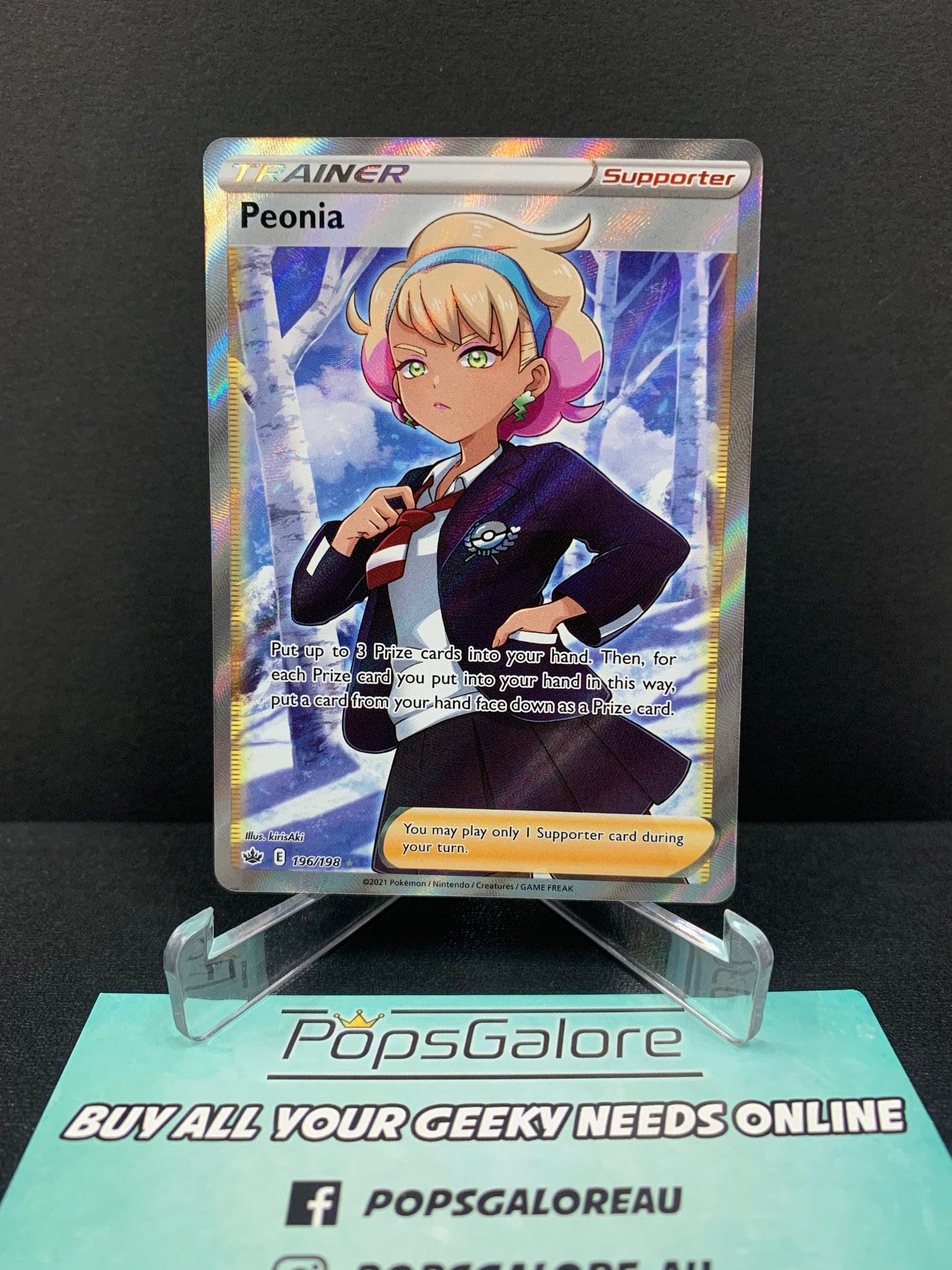 Peonia 196/198 - Pokemon TCG SWSH: Chilling Reign