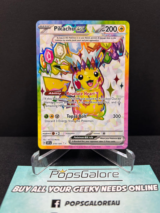 Pikachu ex 219/191 - Pokemon TCG SV: Surging Sparks